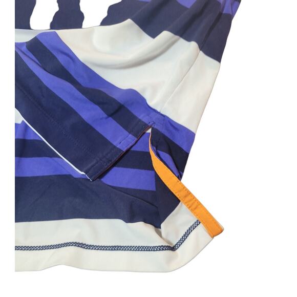 RLX Ralph Lauren Mens Golf Polo Size M White Blue Stripes Stretch Moisture-Wick - Picture 4 of 9